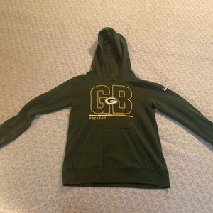 Nike Kids Green Bay Packers Hoodie with Yellow Accents